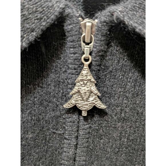 Studio Works Christmas Sweater Womens M Embroidered Embellished Holiday Cardigan - Picture 2 of 8